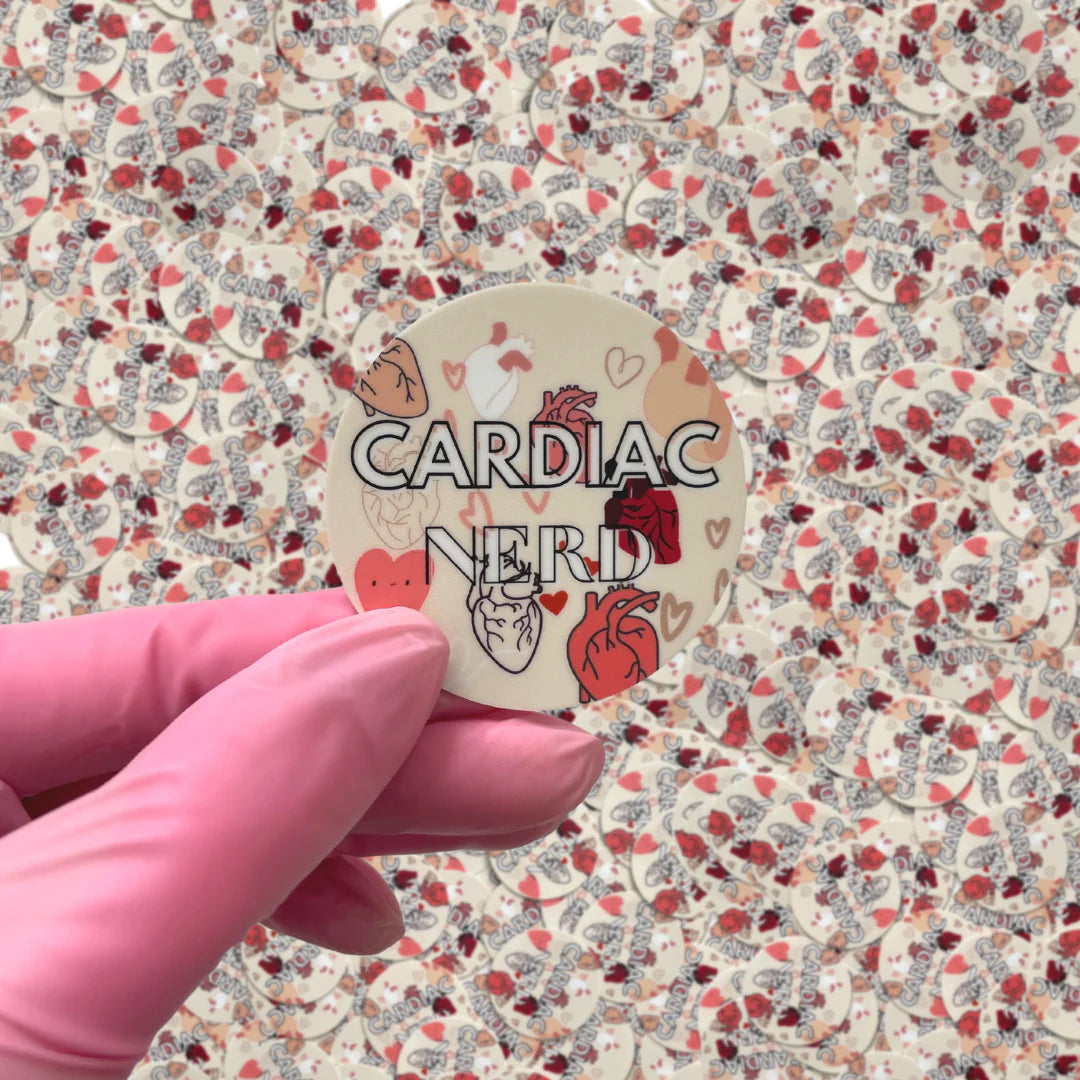 Nursing Stickers Stickers NurseIQ Cardiac Nerd  