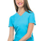 HeartSoul Scrub Top in Seasonal Colors Women's Scrub Top HeartSoul Turquoise XXS 