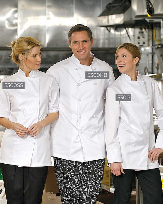 Unisex Chef Coat Short Sleeve - White Unisex Chef Coat Premium Uniforms XS  