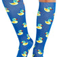Plus Size Fit - Compression Socks 10-15mmHg Compression Socks Cherokee Legwear Rubber Duckies  