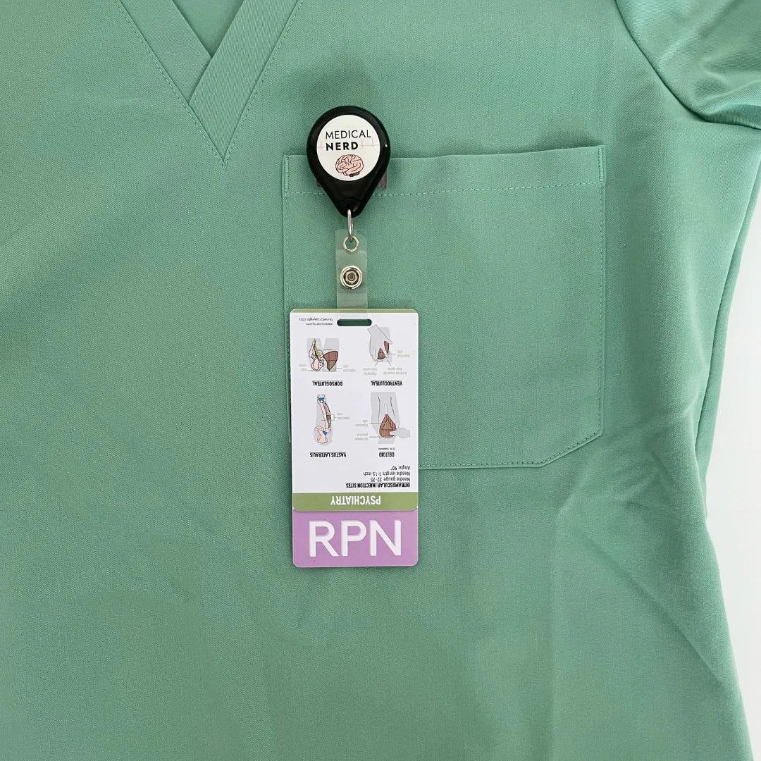 RPN Designation Badge with Reference Information Designation Badge NurseIQ Purple  