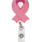 Prestige Medical Retractable ID Badge Holder Retractable Badge Reel Prestige Medical Pink Ribbon  