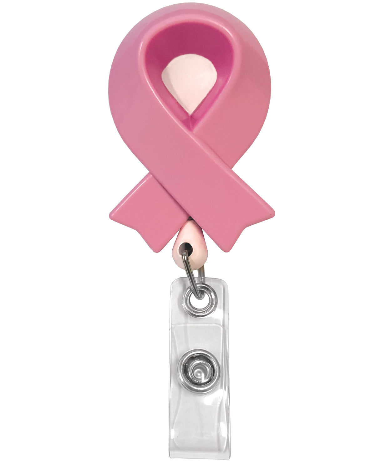 Prestige Medical Retractable ID Badge Holder Retractable Badge Reel Prestige Medical Pink Ribbon  