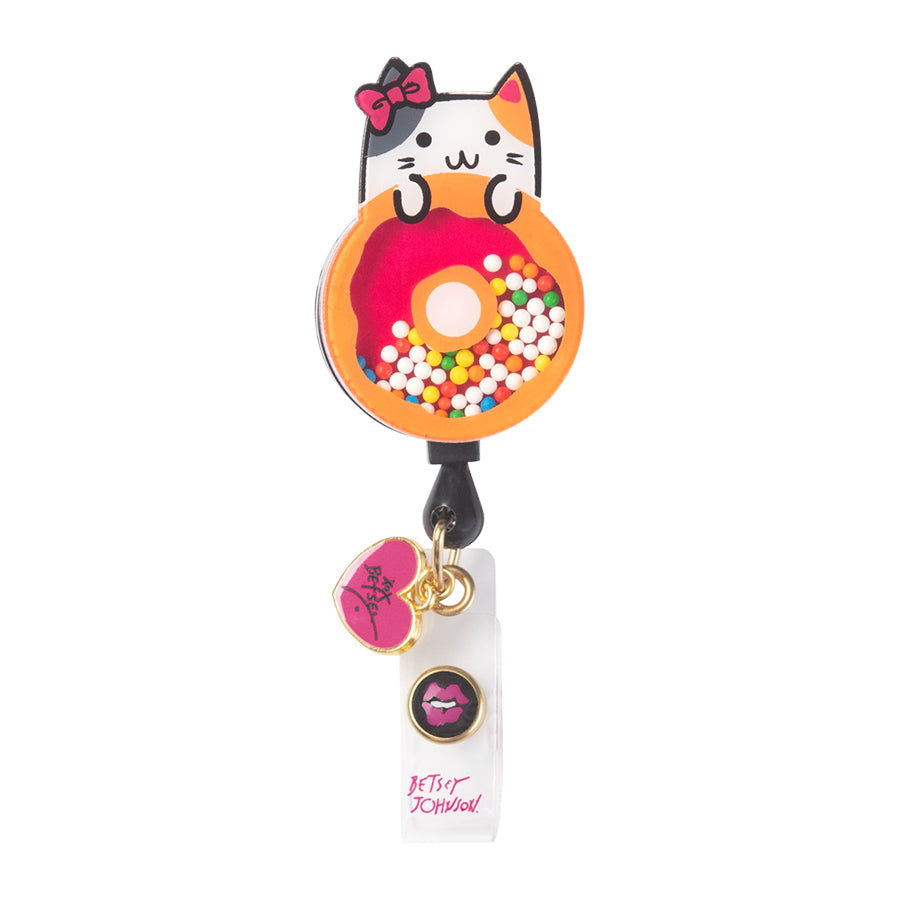 Koi Retractable ID Badge Reel Retractable Badge Reel Koi Donut Kitty  