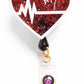 Koi Retractable ID Badge Reel Retractable Badge Reel Koi EKG Heart  