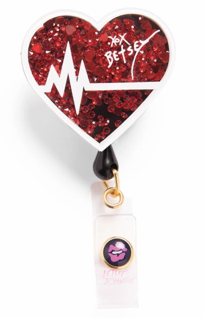 Koi Retractable ID Badge Reel Retractable Badge Reel Koi EKG Heart  