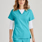 Grey's Anatomy - Bree Tuck In Scrub Top Women's Scrub Top Grey's Anatomy Spandex Stretch Teal XS 