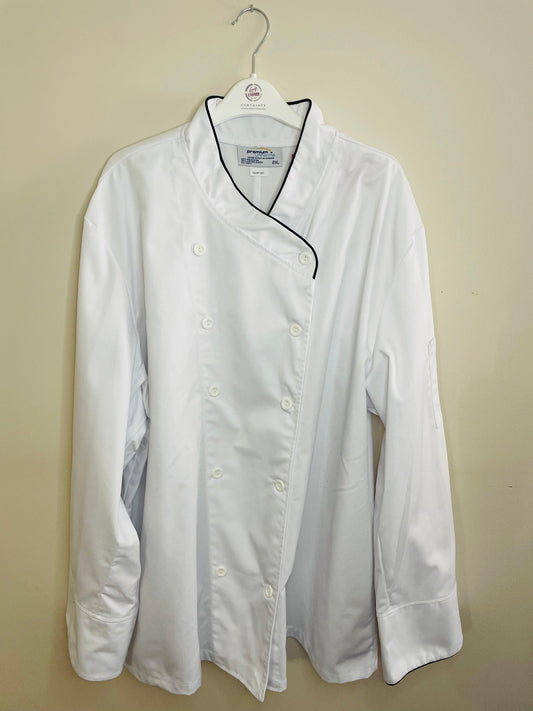 Unisex Chef Coat - Long Sleeve White 5391 Unisex Chef Coat Premium Uniforms 2X  