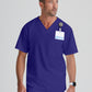 Grey's Anatomy Evan Top - Men's V-Neck Scrub Top Men's Scrub Top Grey's Anatomy Classic Purple Rain XS 
