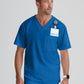Grey's Anatomy Evan Top - Men's V-Neck Scrub Top Men's Scrub Top Grey's Anatomy Classic Royal Blue XS 