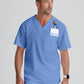 Grey's Anatomy Evan Top - Men's V-Neck Scrub Top Men's Scrub Top Grey's Anatomy Classic Ceil Blue XS 