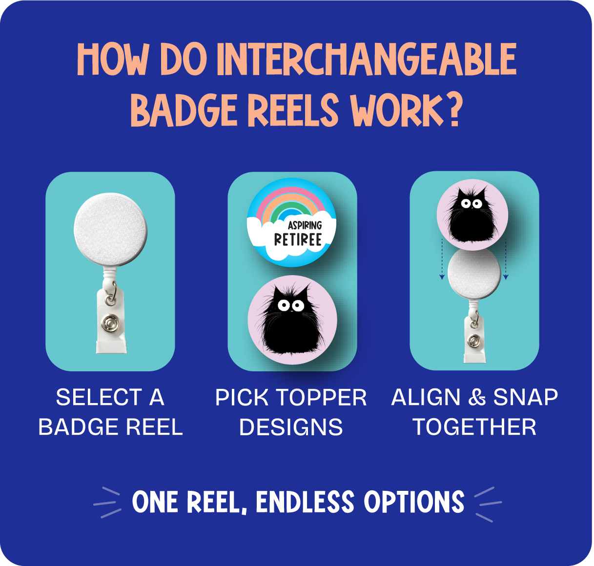 Interchangeable Badge Topper: We Deliver