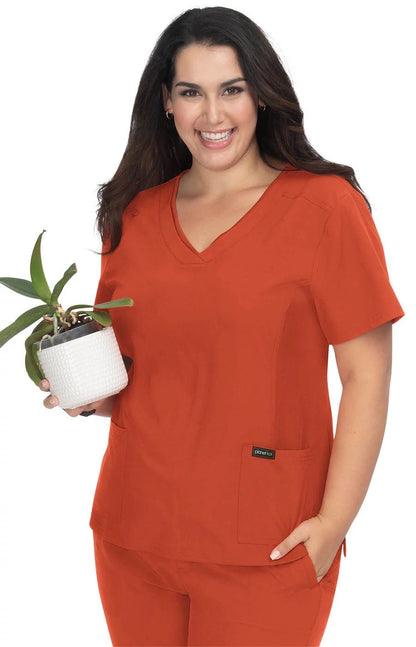 Koi - Longevity Scrub Top with Every Child Matters Embroidered Women's Scrub Top Koi   