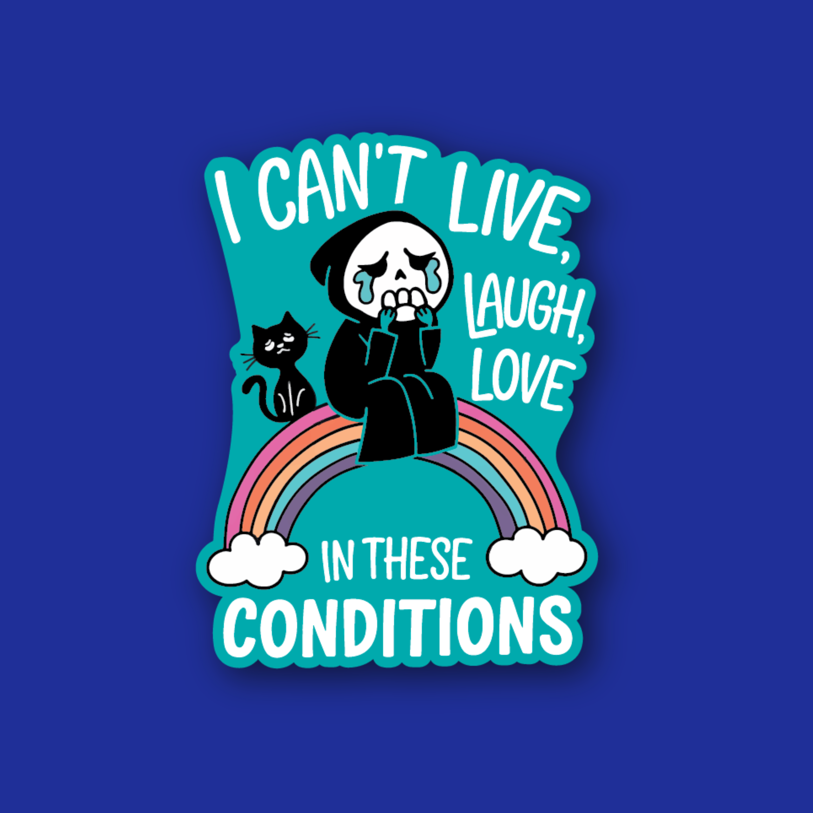 Interchangeable Badge Topper: I can't live laugh love