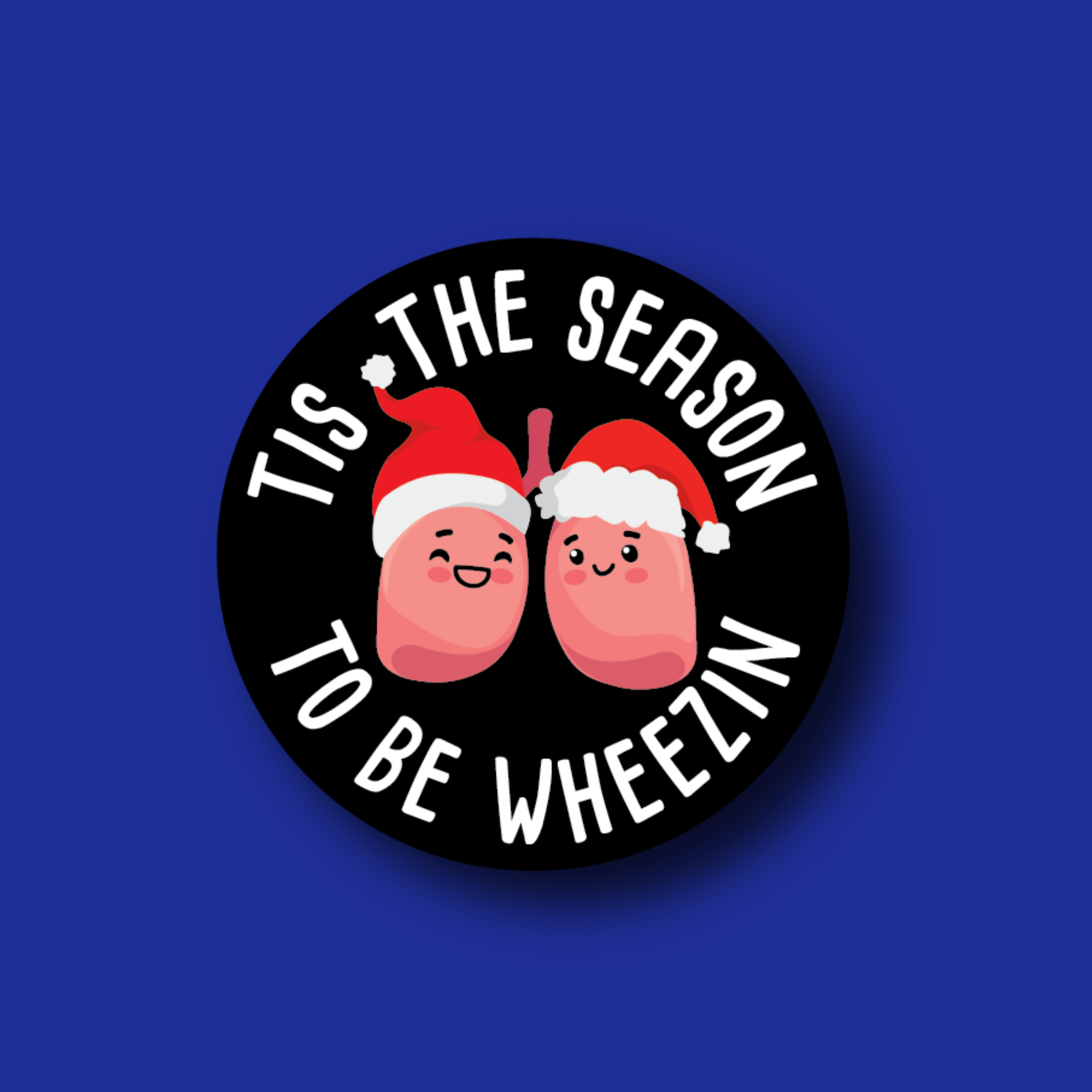 Interchangeable Badge Topper: Tis the Season to be Wheezin
