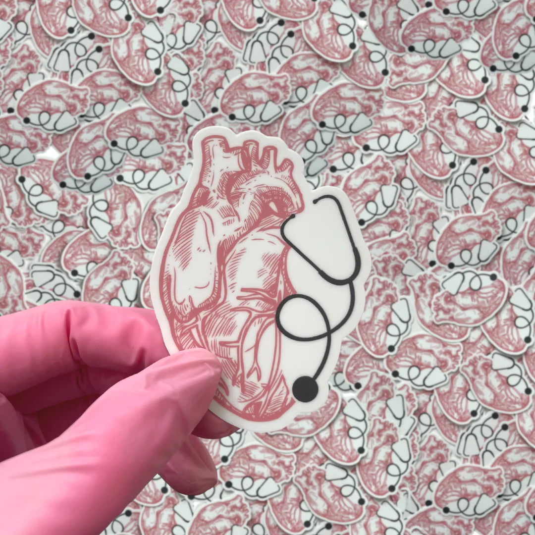 NurseIQ Stickers Stickers NurseIQ Anatomical Heart  