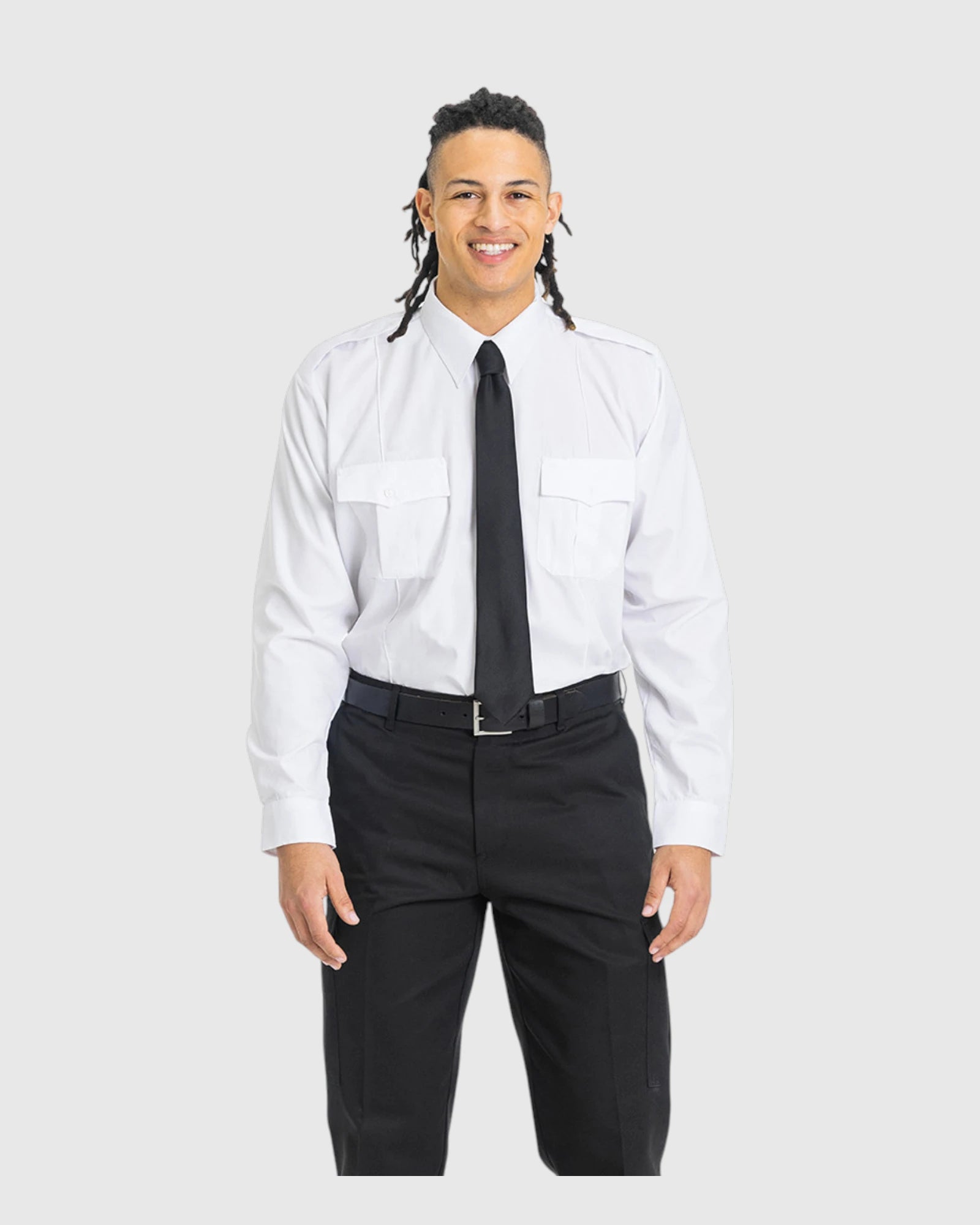 2170 Premium Uniforms White Security Uniform Long Sleeves