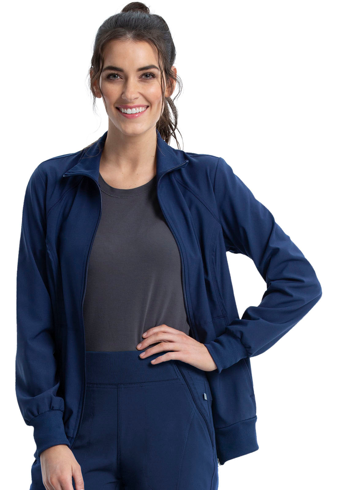 Infinity Zip Front Scrub Jacket Women's Scrub Jacket Cherokee Infinity