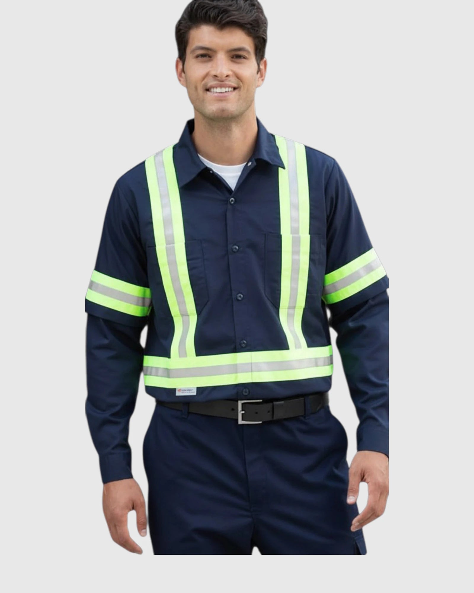 100% Cotton Hi-Vis Long Sleeve Work Shirt