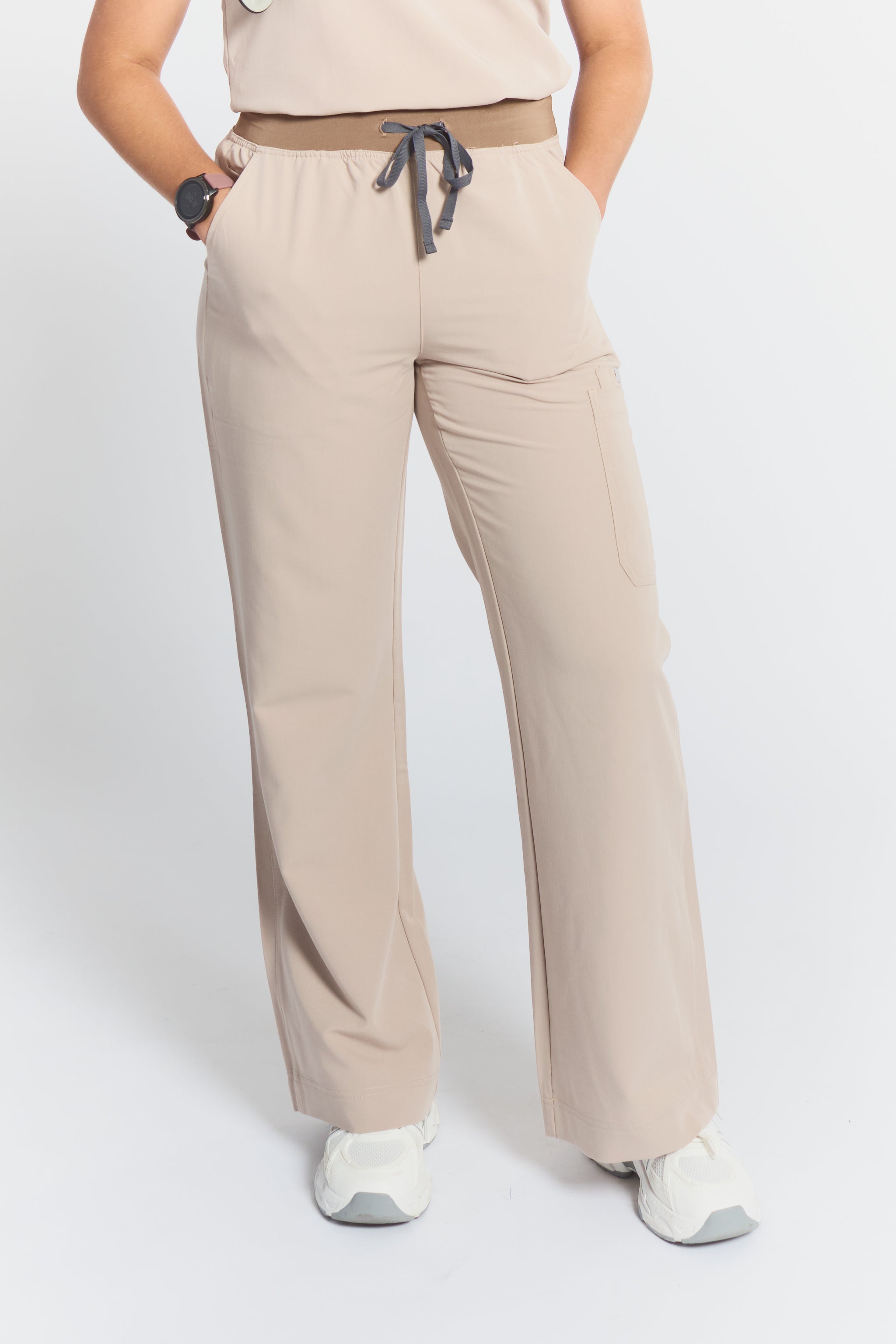ACE High-Waisted Wide Leg Scrub Pants