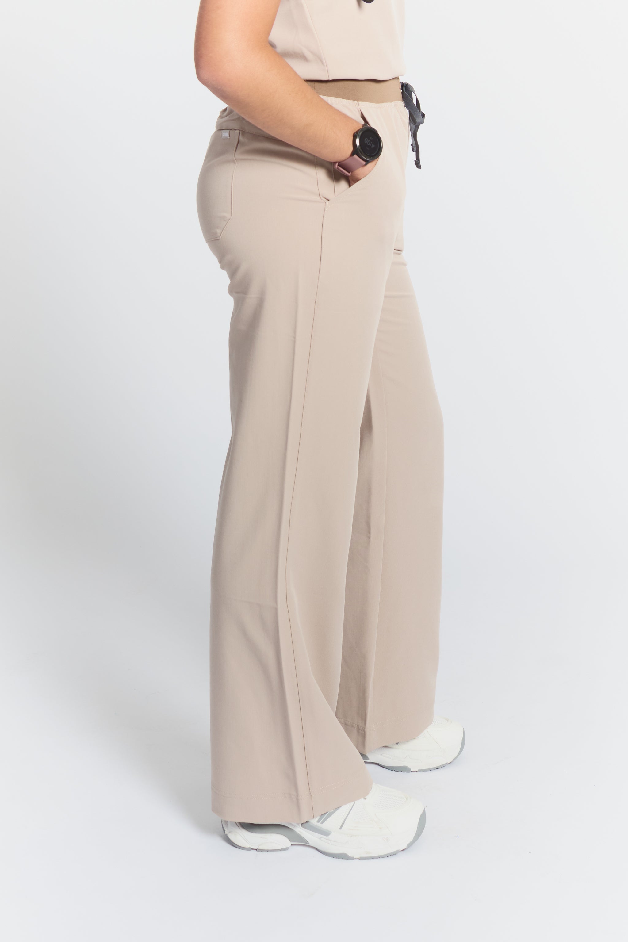 ACE High-Waisted Wide Leg Scrub Pants