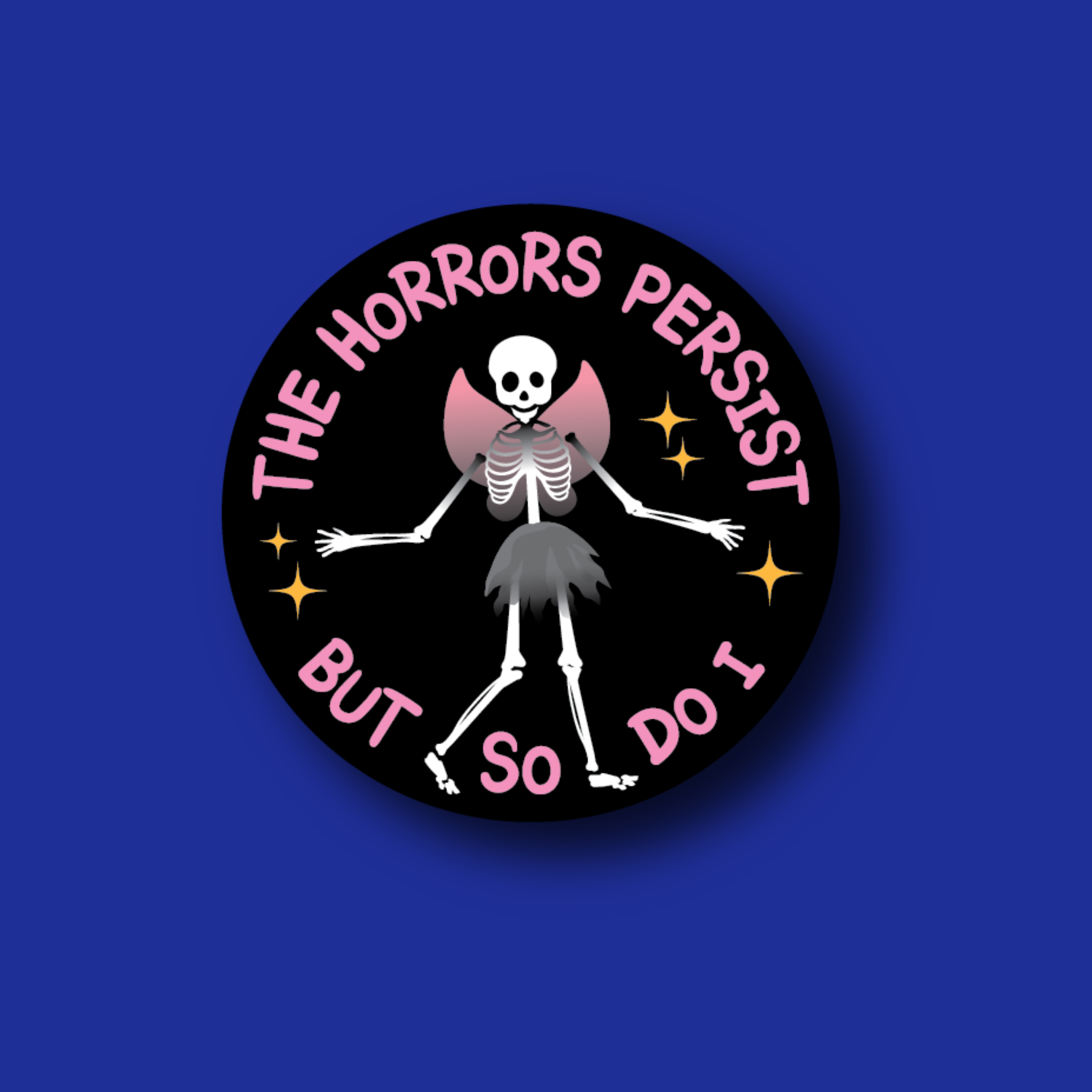 Interchangeable Badge Topper: The horrors persist