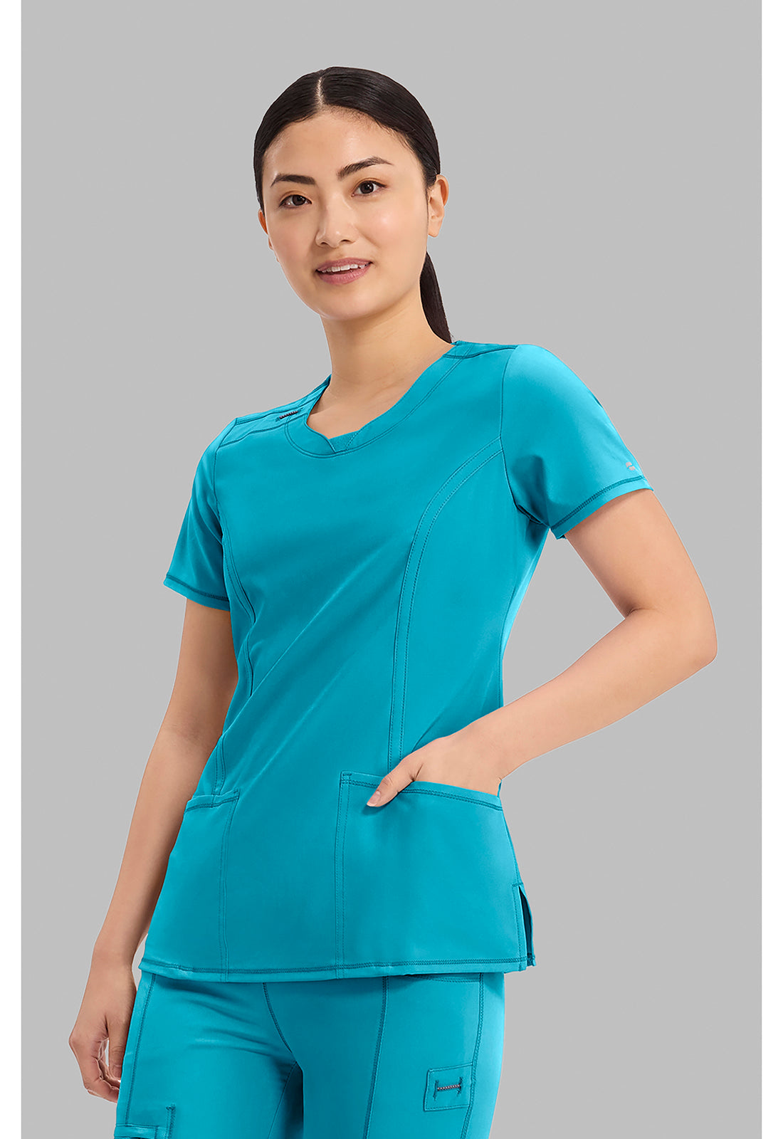 Infinity Round Neck Scrub Top