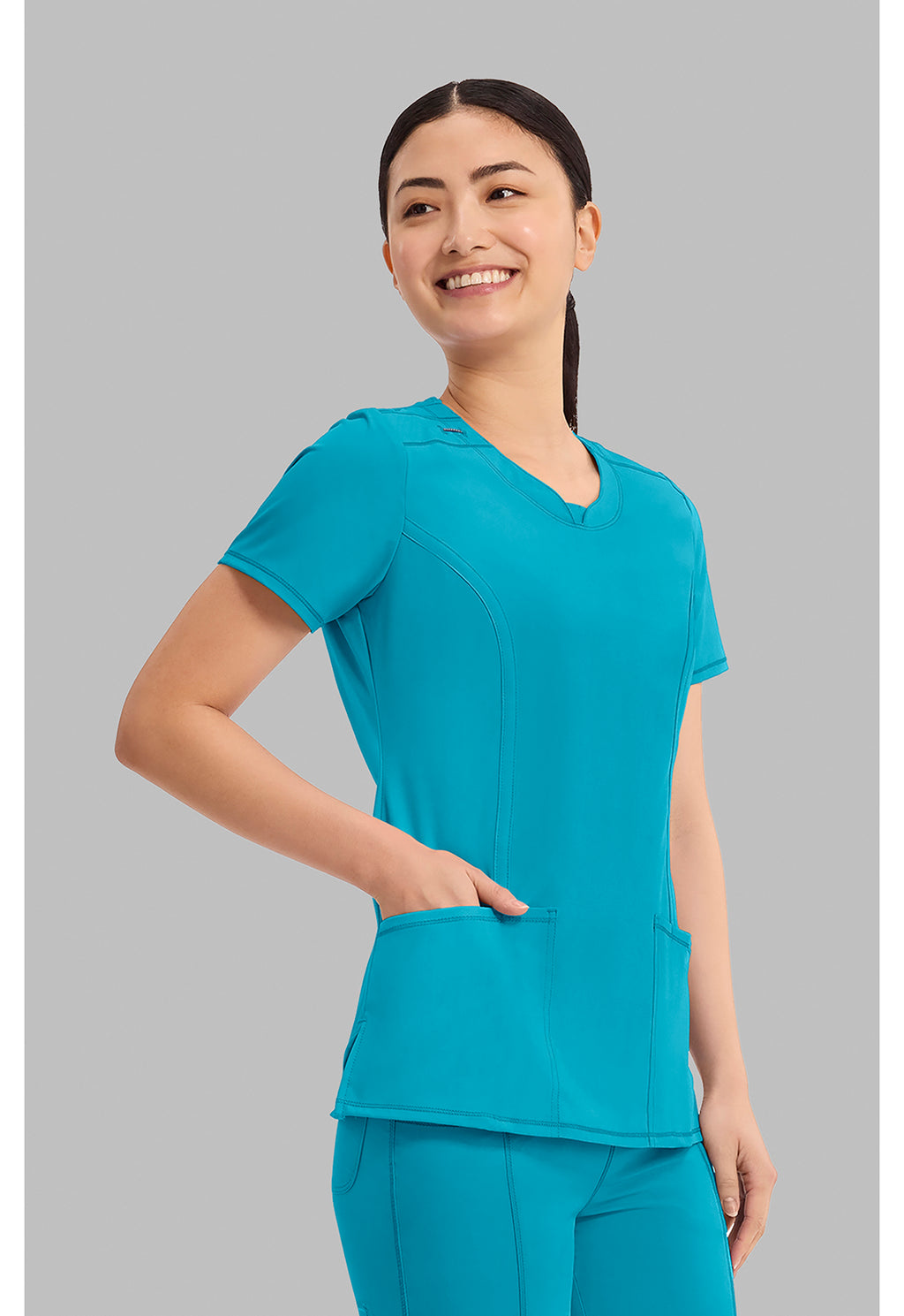 Infinity Round Neck Scrub Top