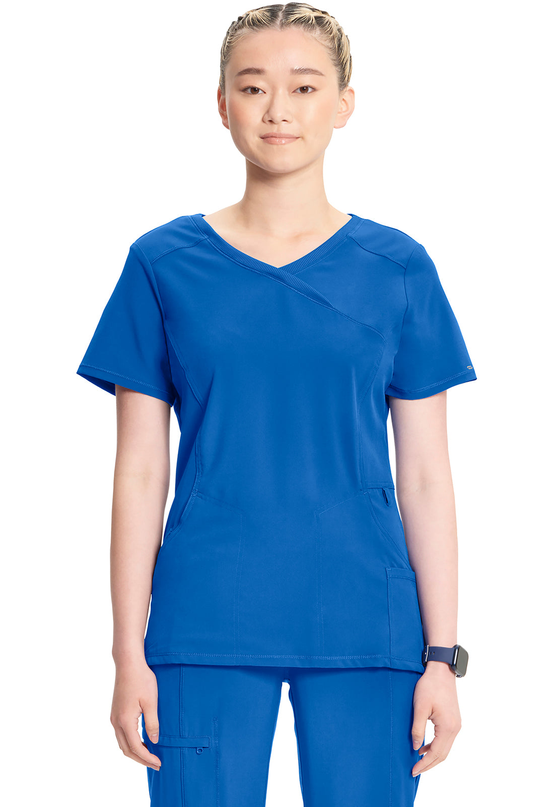 Infinity Mock Wrap Scrub Top Women's Scrub Top Cherokee Infinity Royal Blue XXS