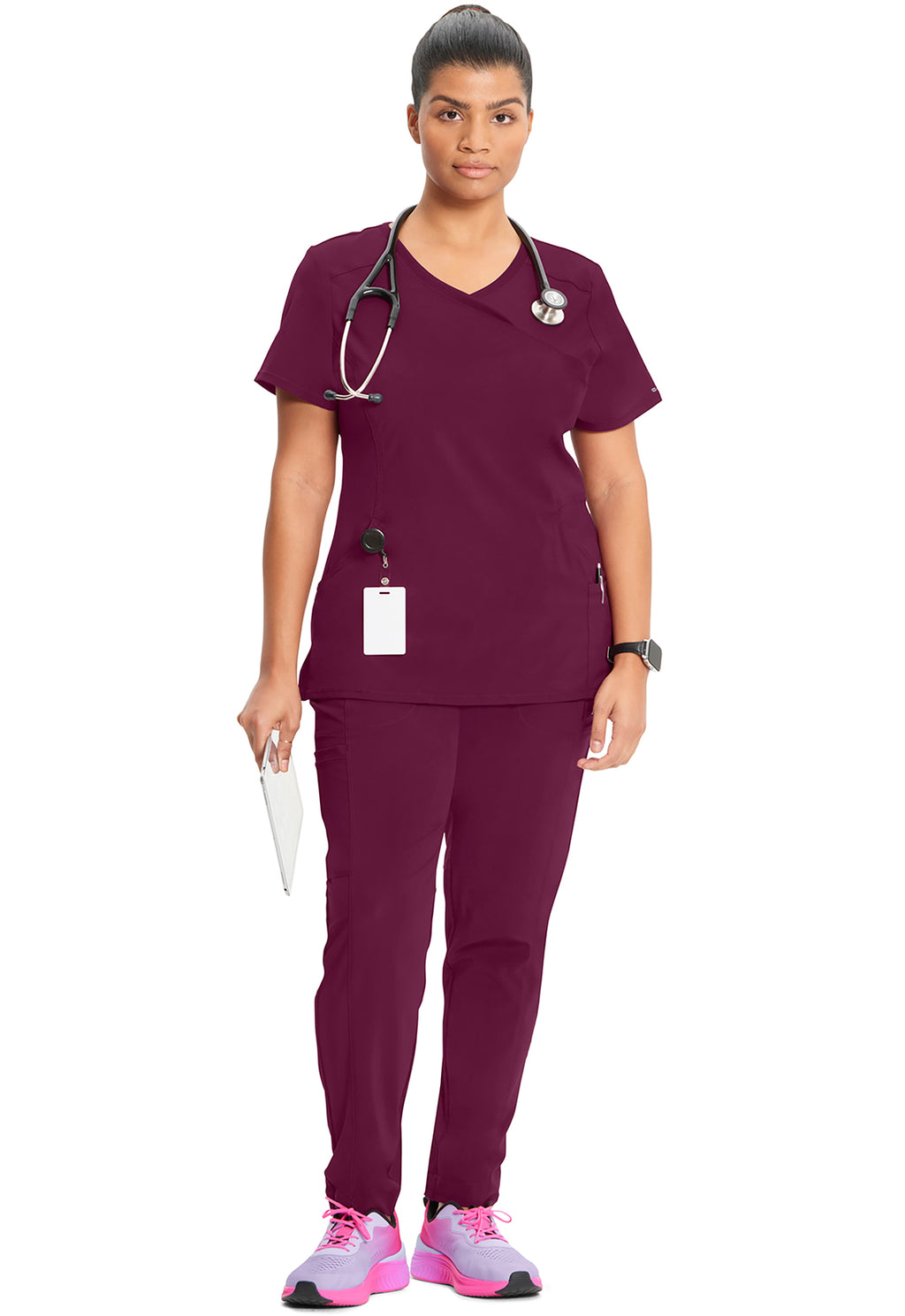 Infinity Mock Wrap Scrub Top Women's Scrub Top Cherokee Infinity