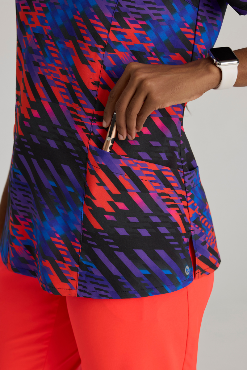 Thrive Barco One Women's V-Neck Scrub Print Top Women's Print Scrub Top Barco One