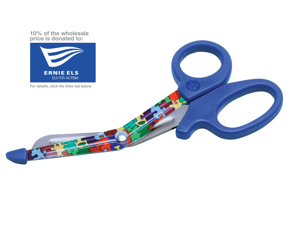 MiniMedicut® Nurse Shears 5 1/2" Bandage Scissors American Diagnostic Puzzle Pieces  