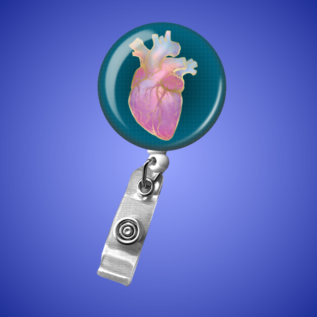Badge Reel: Rose Opal Heart