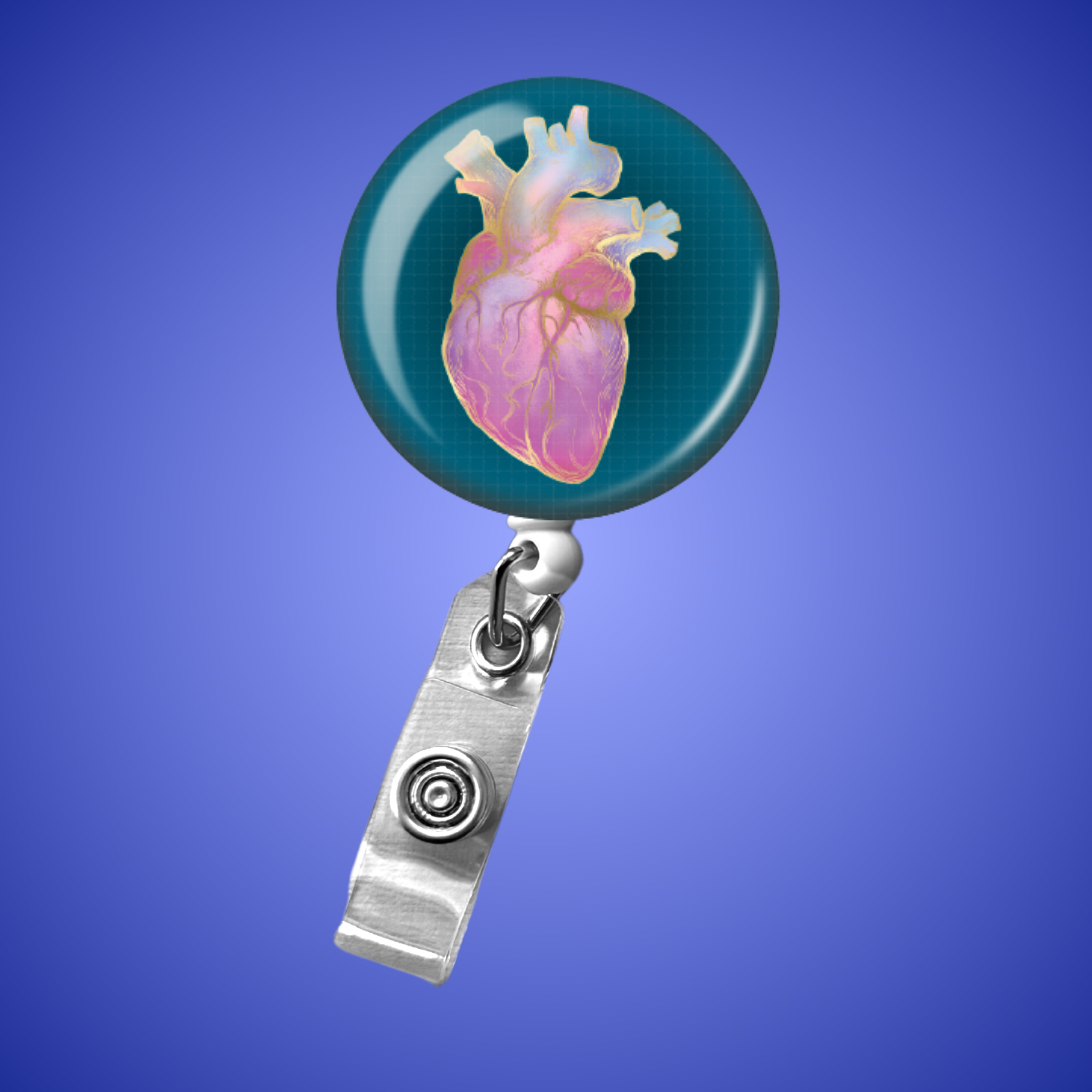 Badge Reel: Rose Opal Heart