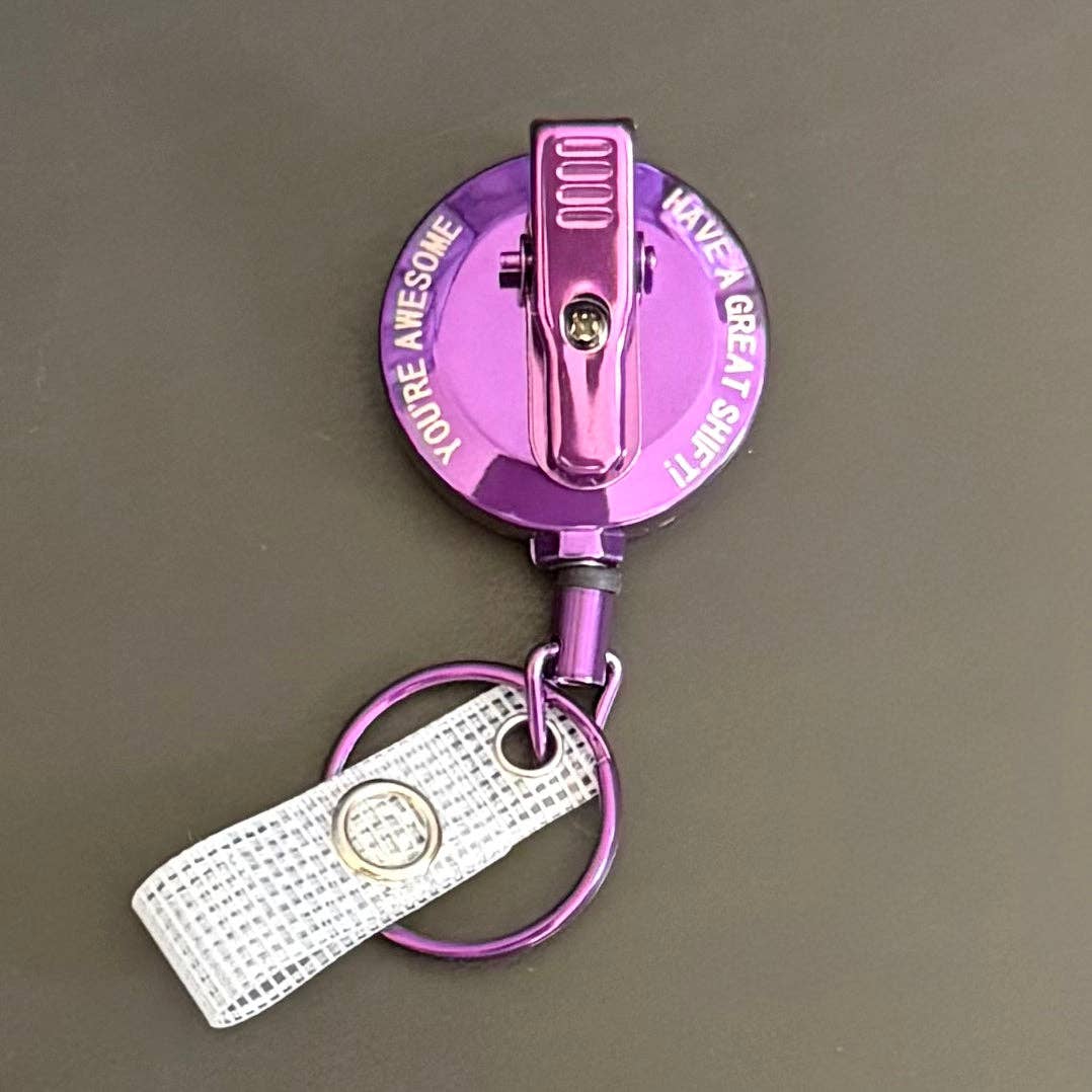 Interchangeable Heavy Duty Badge Reel - Purple