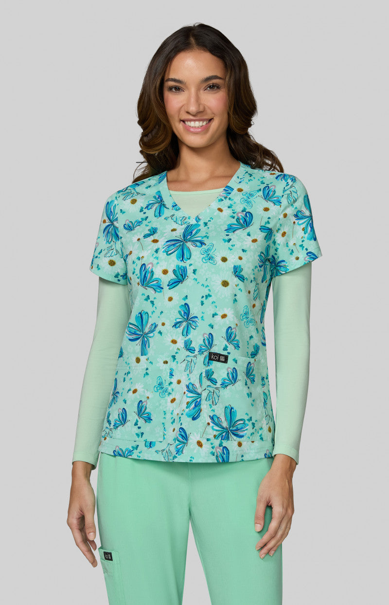 Spring Sprung Scrub Top