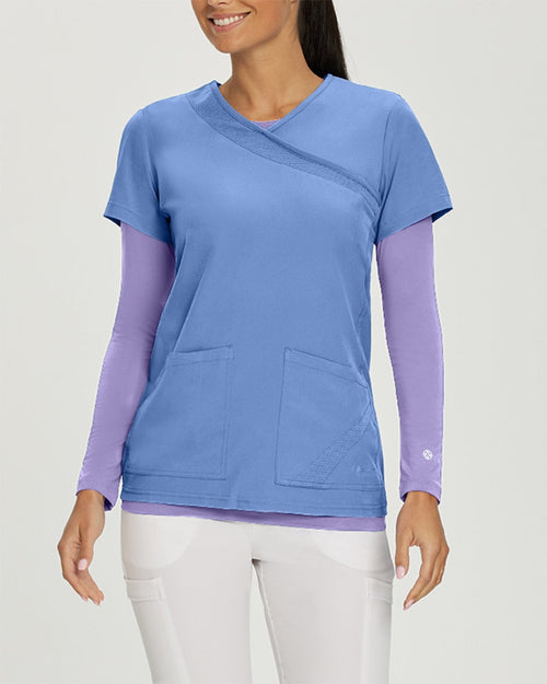 4 - Way Stretch Long Sleeve UnderscrubWhite Cross Fit207-VIOLET-XS