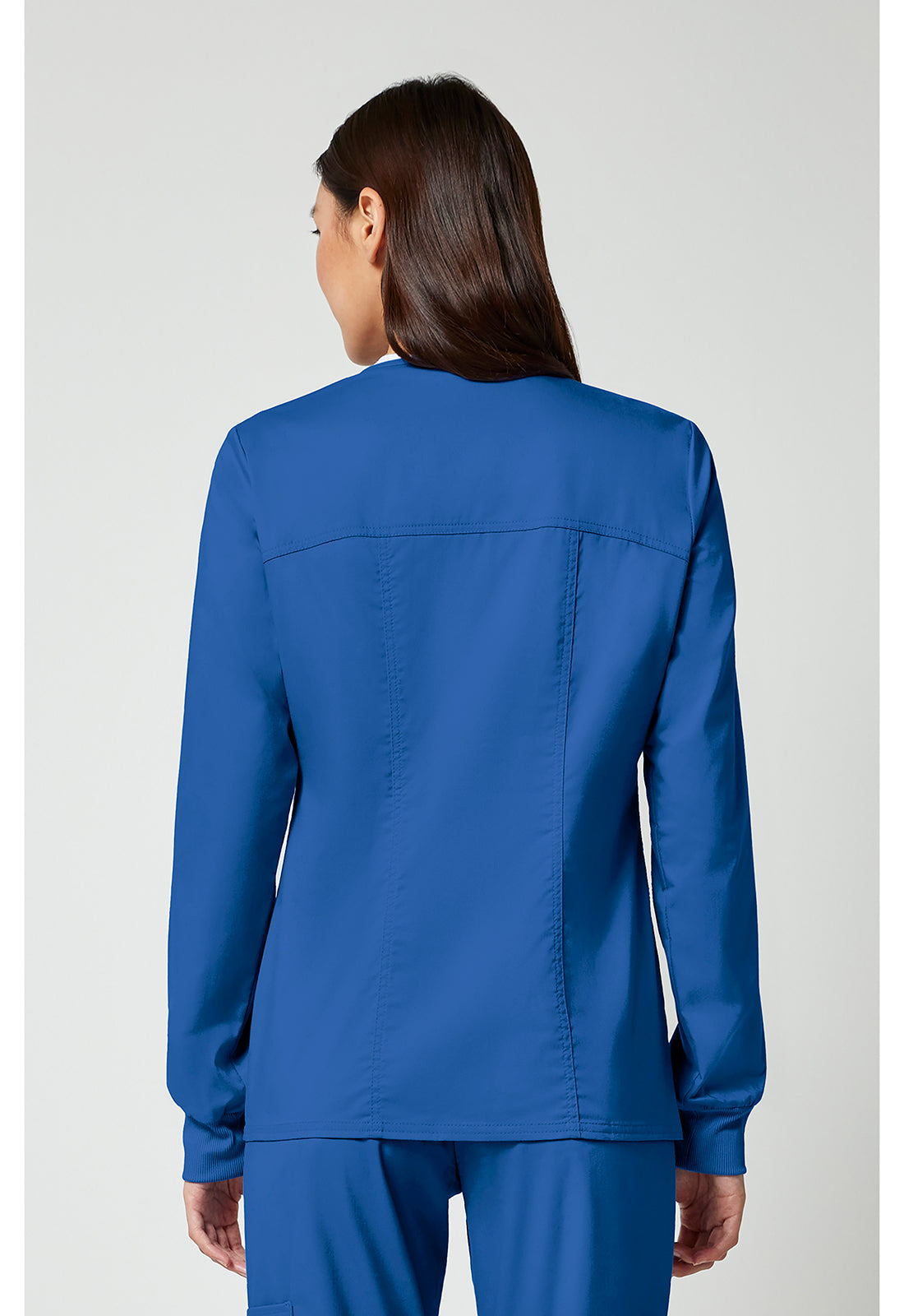Zip Front Scrub Jacket – 3 Pockets, Knit Cuffs, Ultra Soft