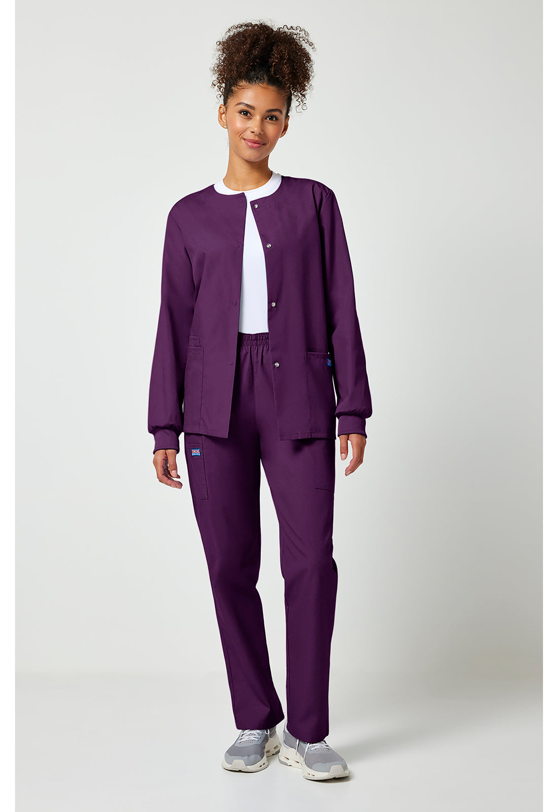 Dental Hygiene Eggplant Snap-Front Jacket