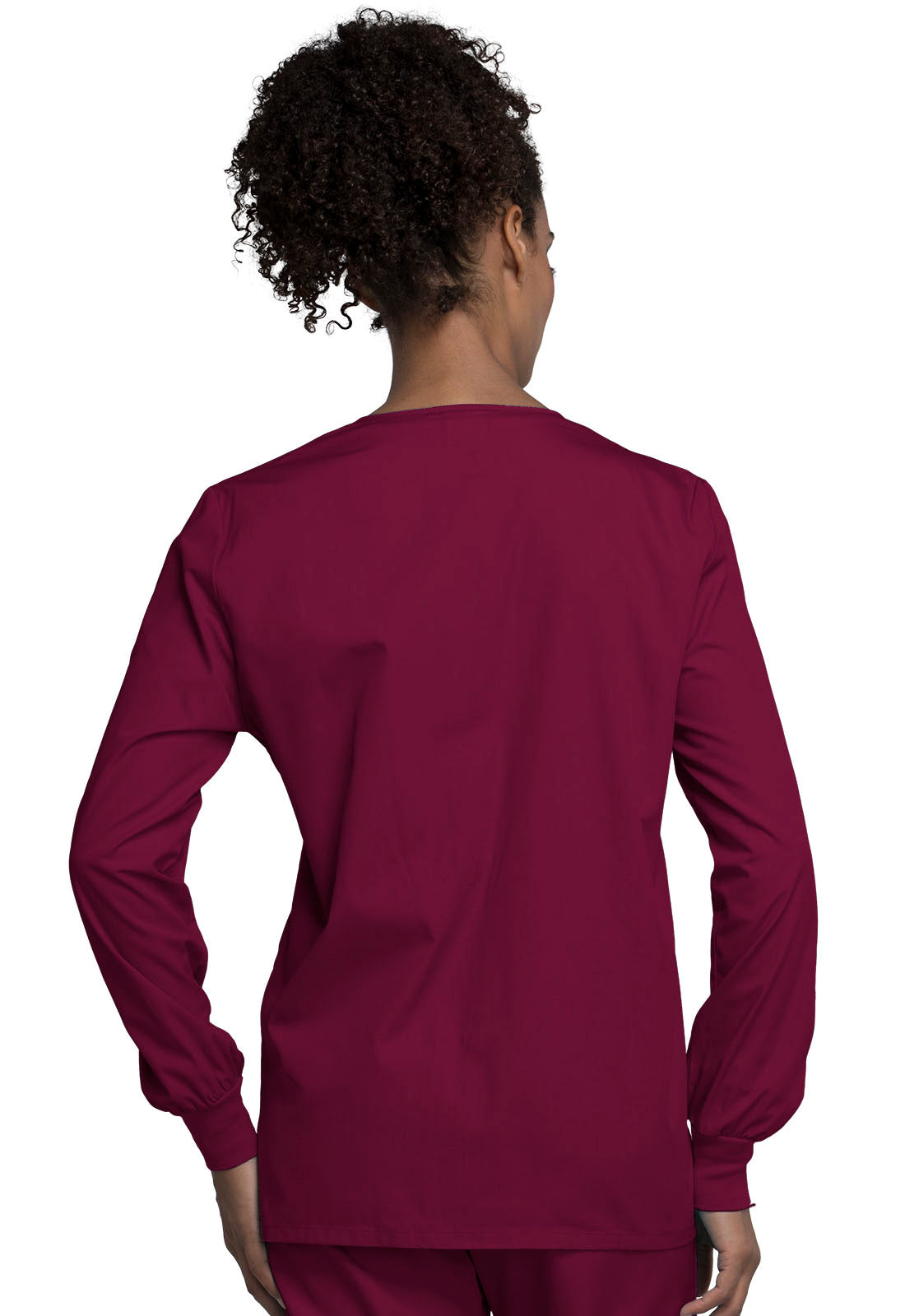Clearance Professionals by Cherokee Workwear Women's Snap Front Warm-Up  Solid Scrub Jacket