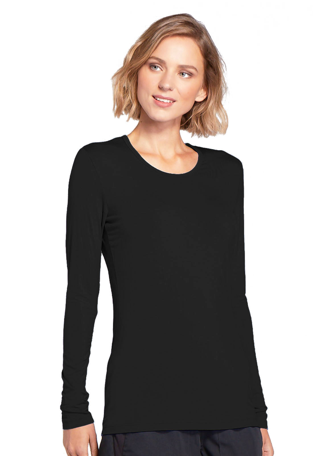 Long Sleeve Underscrub Knit Tee Women's Underscrub Cherokee Workwear Black XS