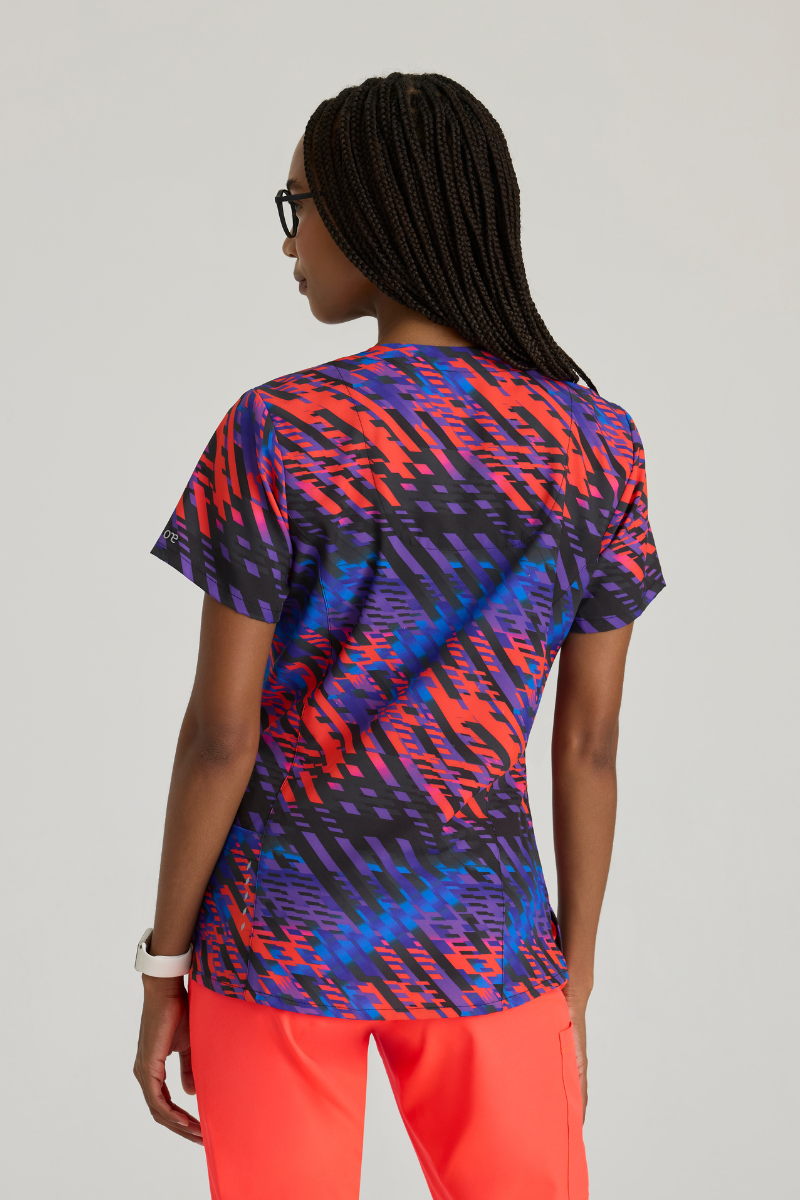 Thrive Barco One Women's V-Neck Scrub Print Top Women's Print Scrub Top Barco One