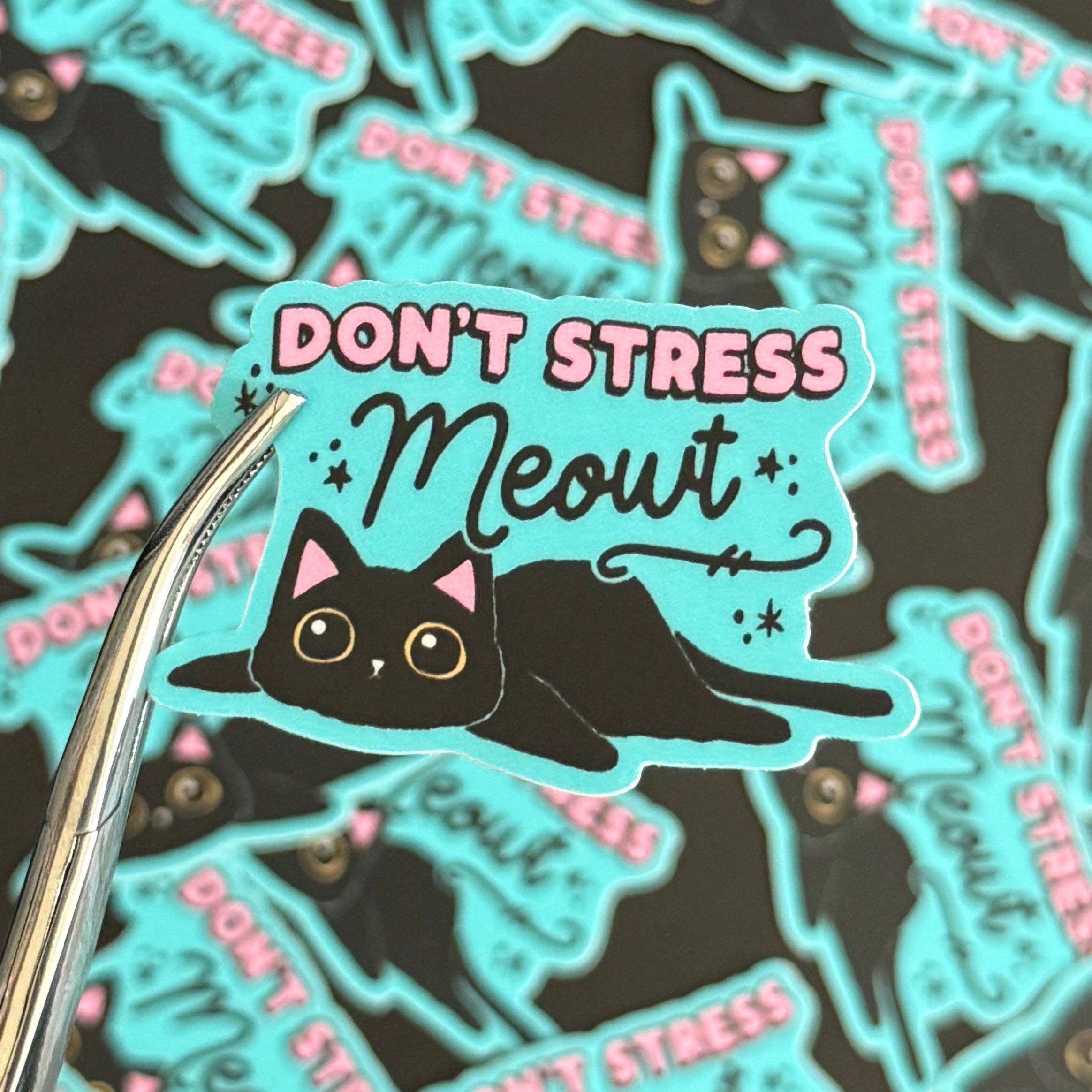 Nurse Sticker - Don't Stress Meowt - Weatherproof