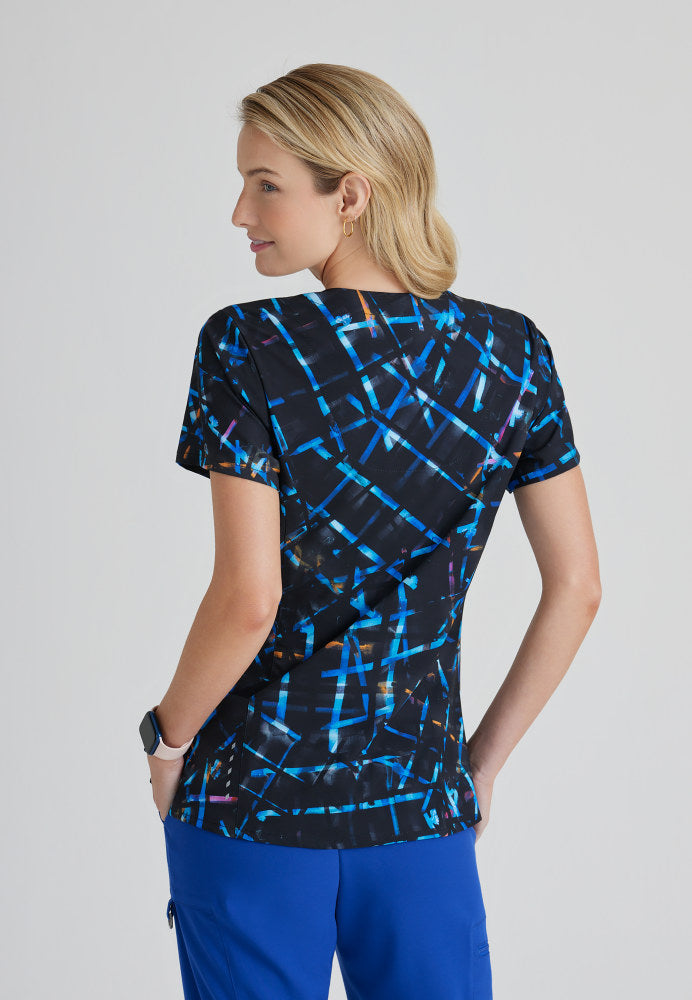 Thrive Barco One Women's V-Neck Scrub Print Top Women's Print Scrub Top Barco One
