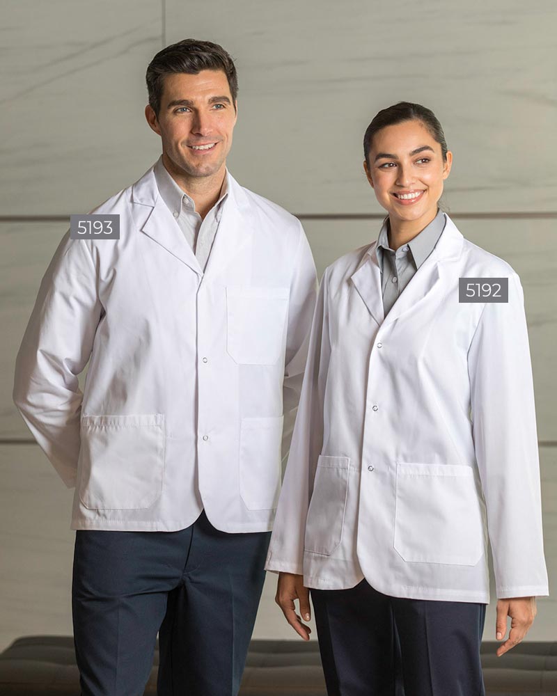 Unisex Counter Lab Coat in White Unisex Lab Coat Premium Uniforms XS  