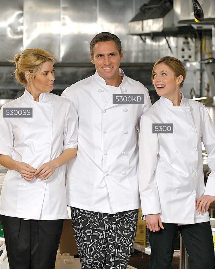 Unisex Chef Coat - Long Sleeve White 5300 Unisex Chef Coat Premium Uniforms XS  