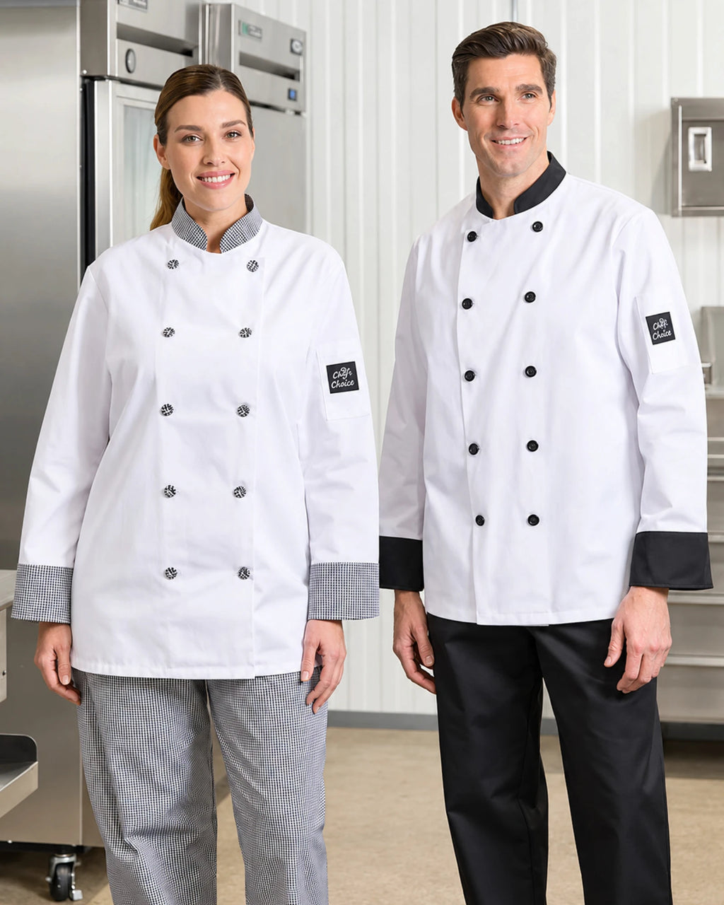 Chef Coat with Contrast Trim