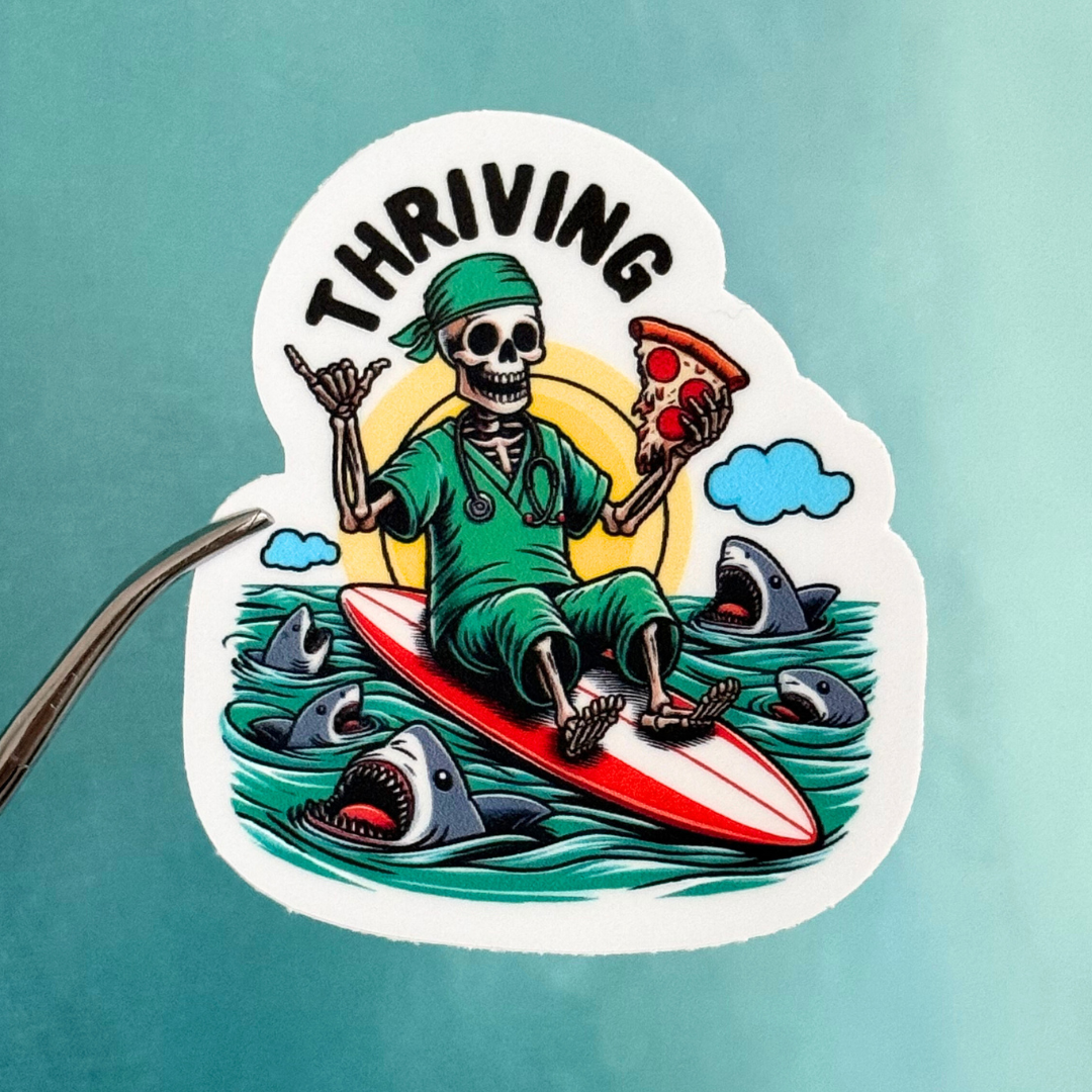 Sticker - Thriving Skeleton - Durable Vinyl