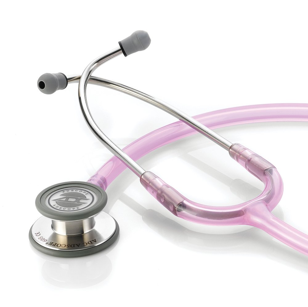 Adscope® 608 | Convertible Clinician Stethoscope Stethoscope American Diagnostic Rose Quartz  