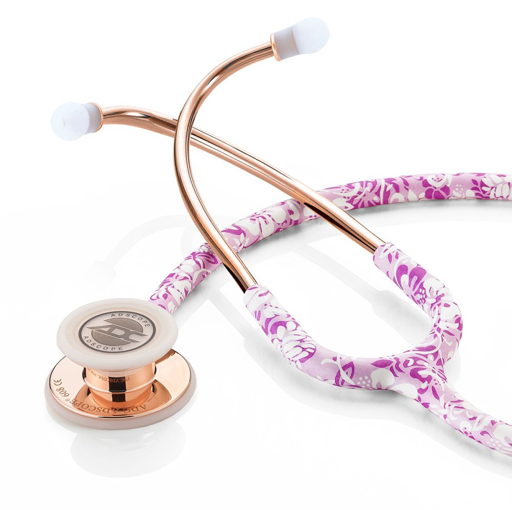 Adscope® 608 | Convertible Clinician Stethoscope Stethoscope American Diagnostic Hibiscus Rose Gold  